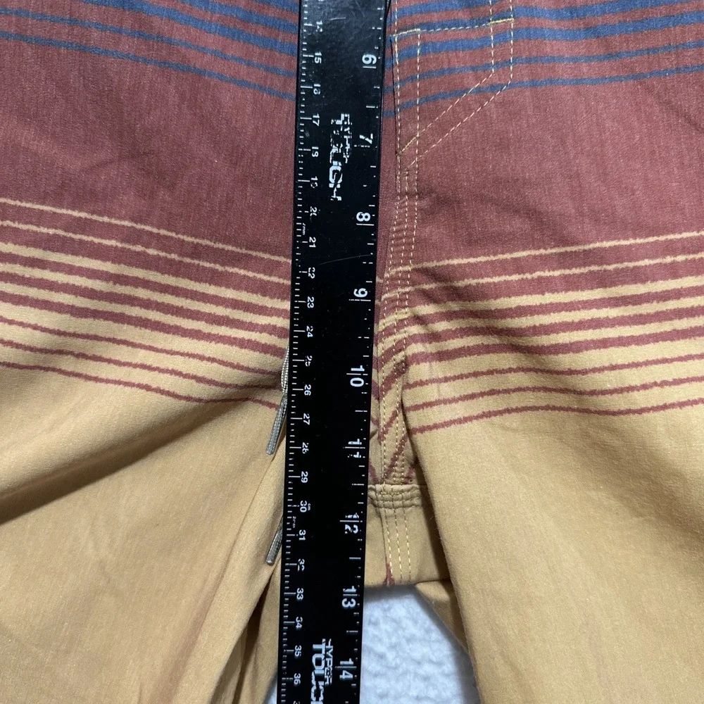 Howler Bros Bruja Boardshorts Men's 38 Meridians Old Gold Stripes‎ Pockets Logo